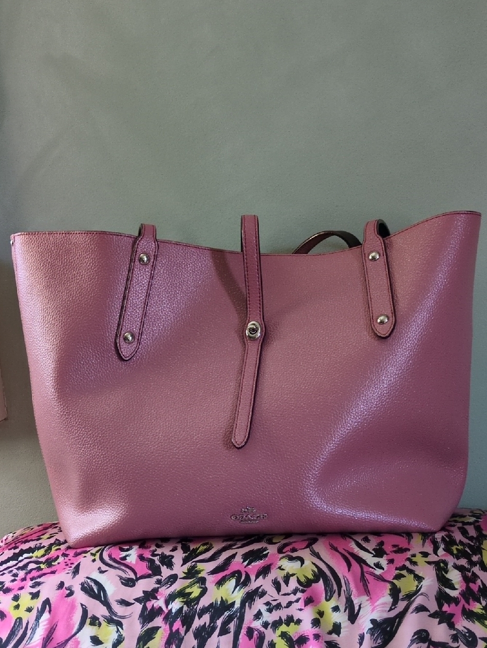Glitter Rose Market Tote